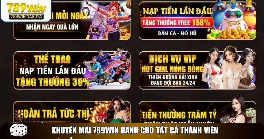 Tại 789win, người chơi có cơ hội nhận những khuyến mãi siêu hấp dẫn